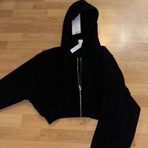 ALO Yoga Black Zip-Up Hoodie